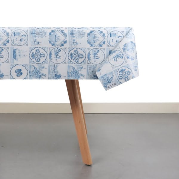 Raved Oilcloth - Delftware Tiles Small
