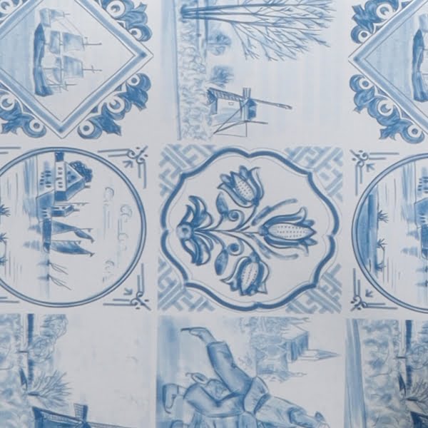 Raved Oilcloth - Delftware Tiles Small