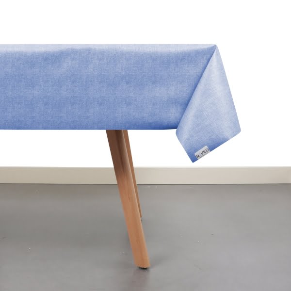 Raved Oilcloth - Linen look Blue