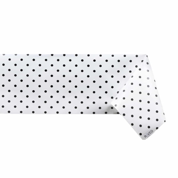 Raved Oilcloth - Black Dots