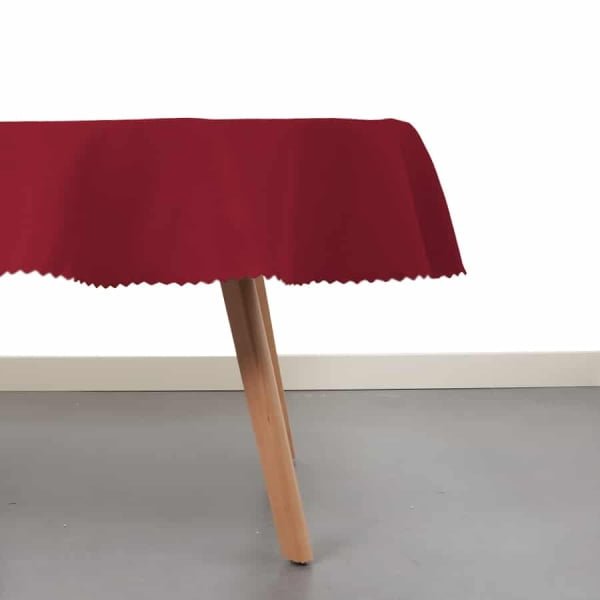 Raved Round Polyester Tablecloth ø 160 cm - Bordeaux Red
