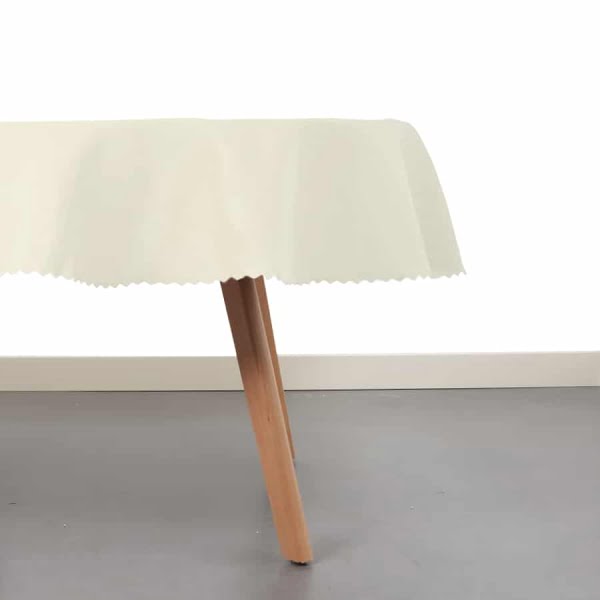 Raved Round Polyester Tablecloth ø 160 cm - Cream