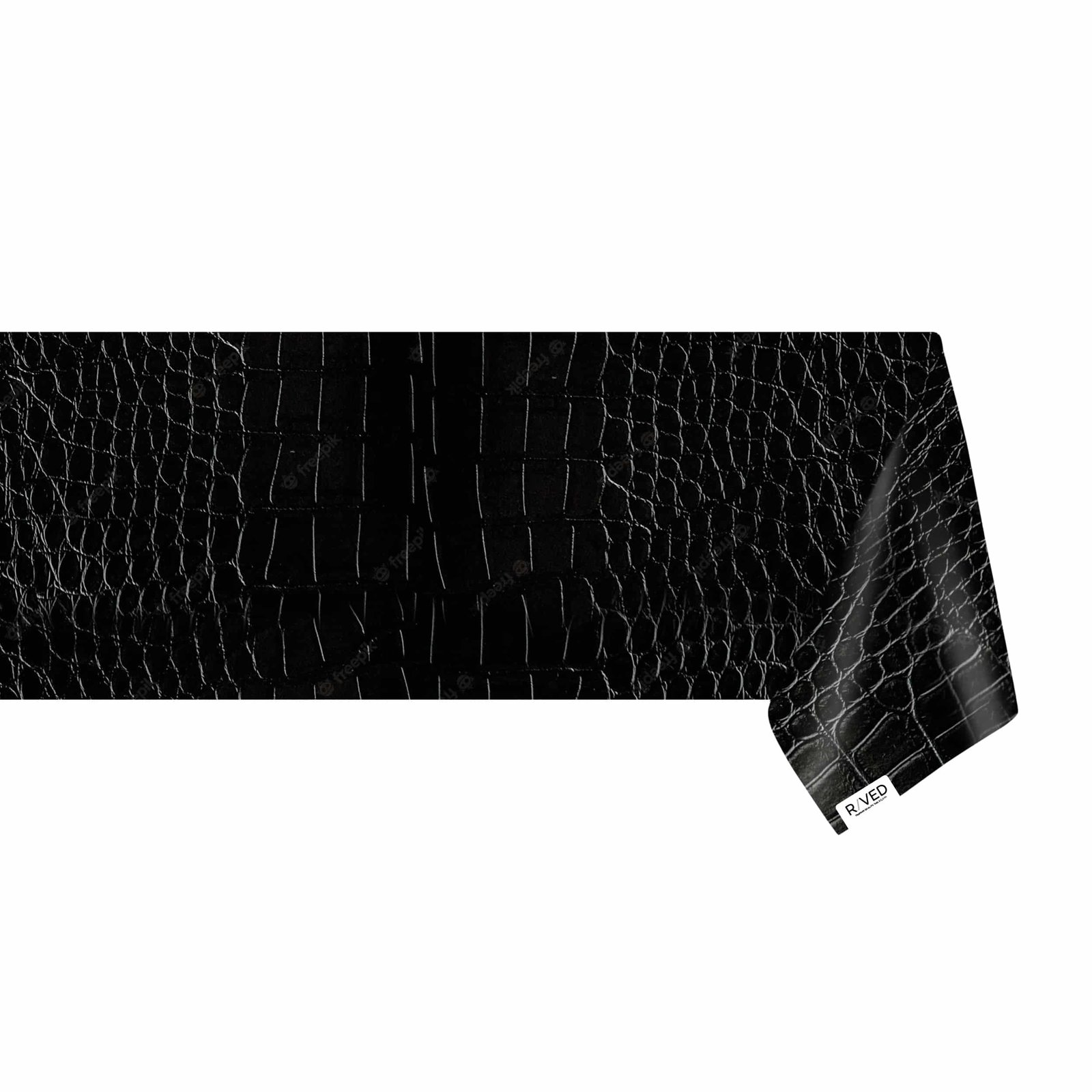 Verlichten Geletterdheid Zonder twijfel Raved Tafelzeil - Leather Look Croco Design Zwart - Raved Fabrics