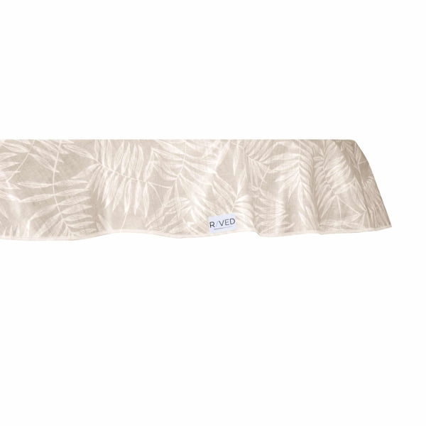 Raved Round Oilcloth ø 160 cm - Flowers Design Beige