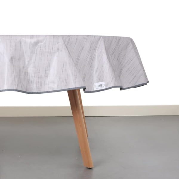 Raved Rond Tafelzeil ø 160 cm - Linnenlook Grijs
