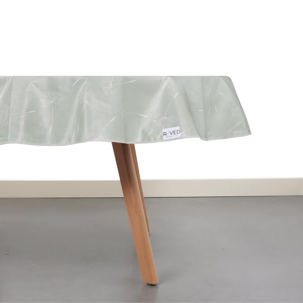 Raved Round Oilcloth ø 160 cm - Dandelion Green