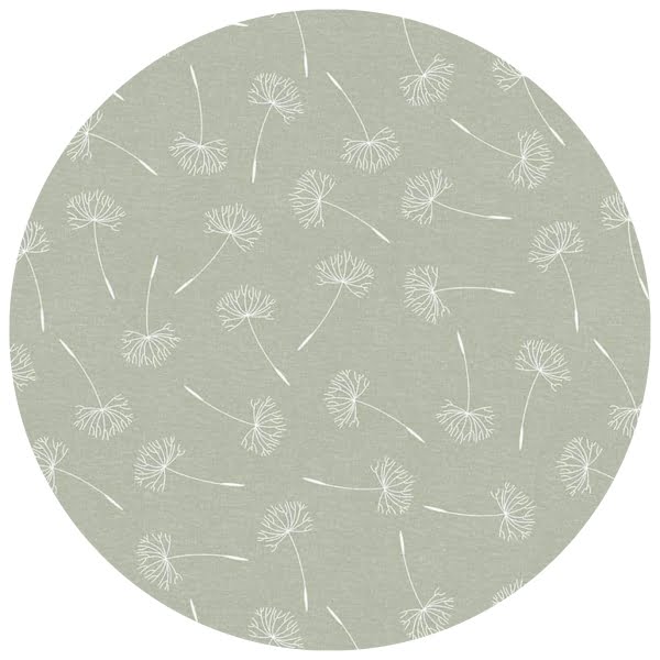 Raved Round Oilcloth ø 160 cm - Dandelion Green
